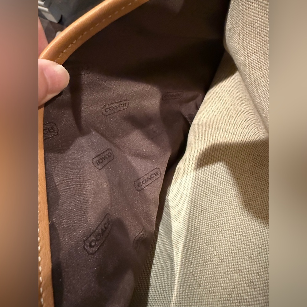 Coach Bleeker 6121 Tan and Brown Leather and Linen Tote EUC Made in the USA 🇺🇸🇺🇸 - Picture 17 of 17